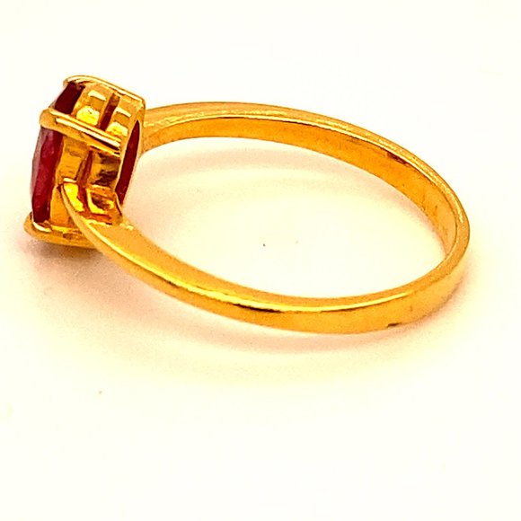 Winza Ruby 1.33ct Solid 22K Yellow Gold Ring - Picture 5 of 6